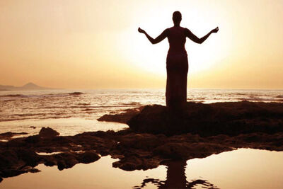 Meditation am Strand