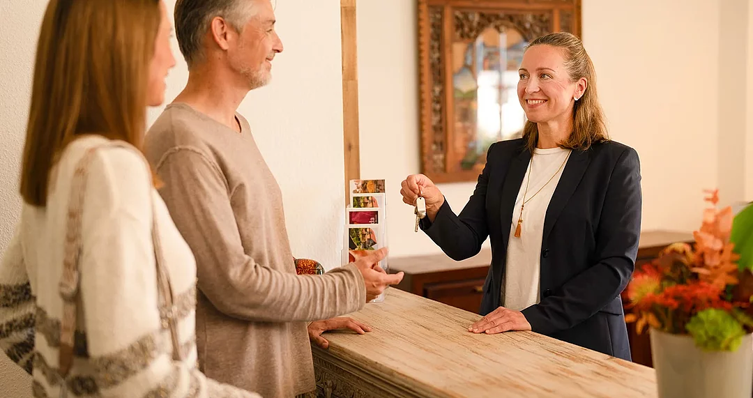 Willkommen an der Rezeption